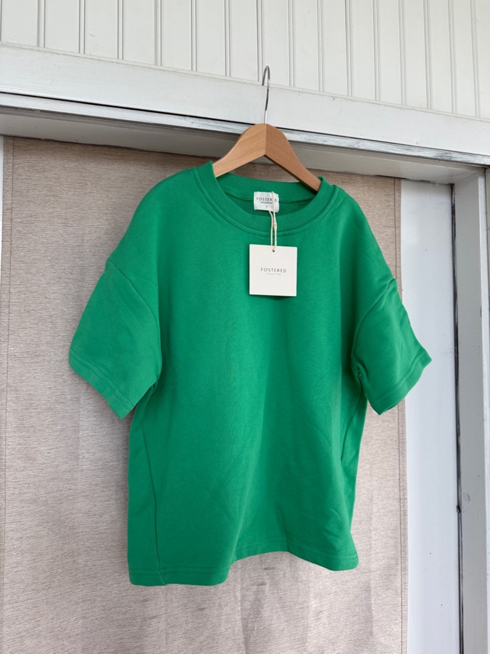 Fostered Collection Comfort Sweatshirt l Green Short Sleeve